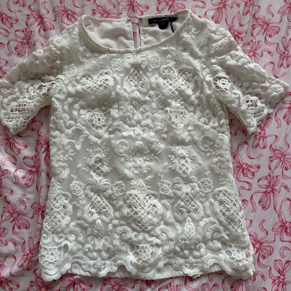 White Lace Top - Picture 3 of 8